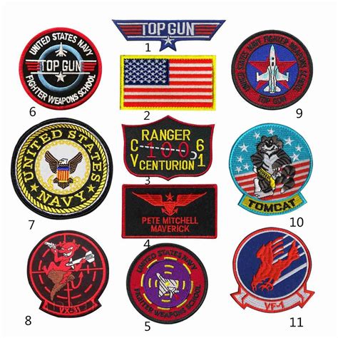 Vf 1 Top Gun Embroiderey Tactical Military Morale Velcro Patches Badges
