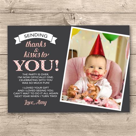 Birthday Thank You Card Wording Ideas Printable Templates Free