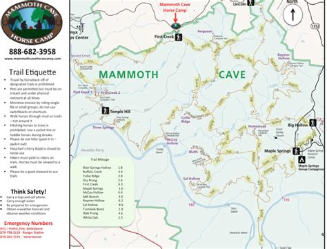 Horse Trails And Maps At Mammoth Cave Horse Camp