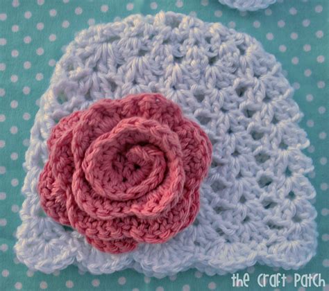 The Craft Patch Lacy Crochet Baby Beanie