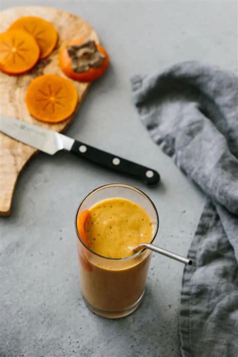 Spiced Persimmon Smoothie Downshiftology