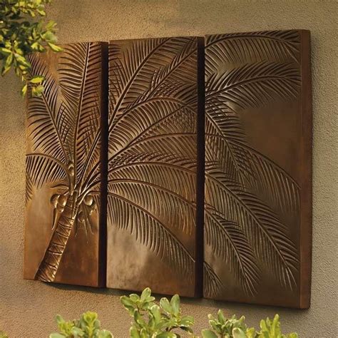 Easy gilded gold wall art design with modello® vinyl wall stencils. 20 Best Palm Tree Metal Wall Art | Wall Art Ideas