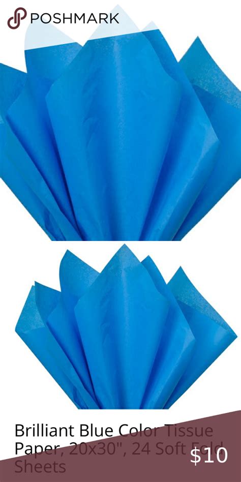 Brilliant Blue Color Tissue Paper 20x30 24 Soft Fold Sheets In 2022