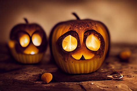 Cute Halloween Jack O Lanterns Eating Pumpkins Midjourney