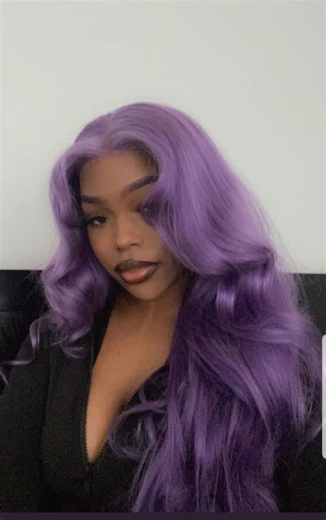 Purple Hair Black Girl Dyed Hair Purple Baddie Hairstyles Pretty