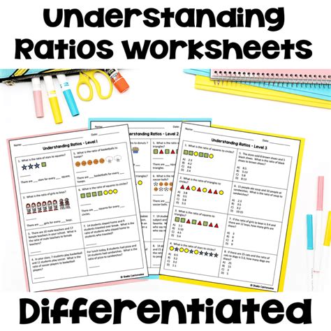 How To Teach Understanding Ratios With Differentiated Worksheets