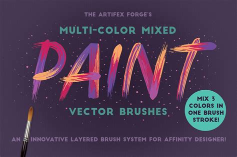 Multi-color, Mixed Paint Brushes | Creative Market
