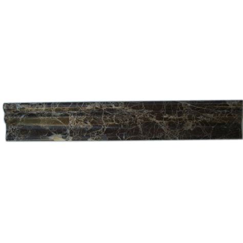 Amazing gallery of interior design and decorating ideas of stained chair rail in bedrooms, closets, nurseries, dining rooms, bathrooms, kitchens, entrances/foyers by elite interior designers. Dark Emperador 2X12 Marble Chair Rail