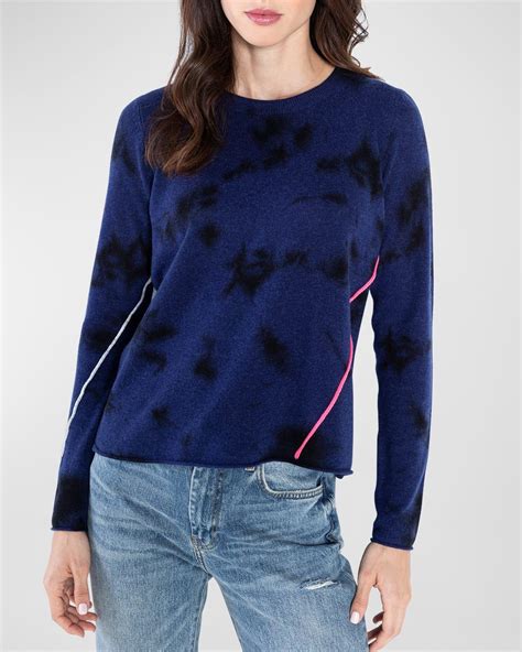 Lisa Todd Laser Tag Crewneck Sweater W Piping In Blue Lyst