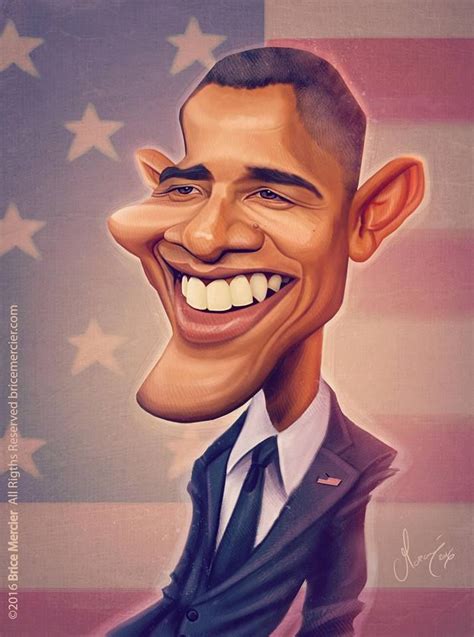 Caricature De Barack Obama Par Brice Mercier Dessin Caricature