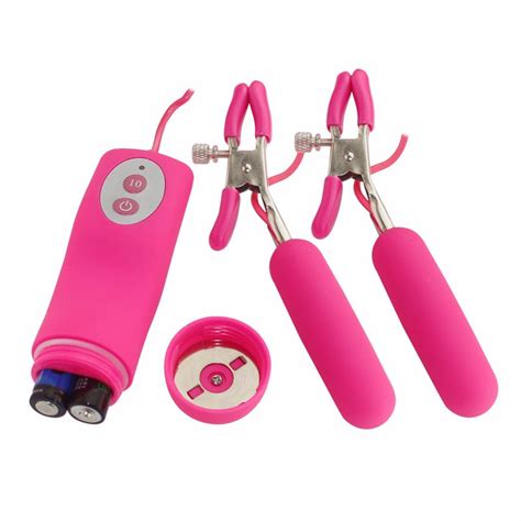 Nipple Clamps With Vibrating Stimulator For Female Bdsm Buy Electro Nipple Clampsnipple Toys