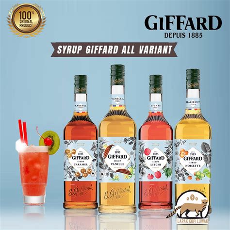 Jual Giffard Syrup All Variant Sirup Giffard Caramel Hazelnut