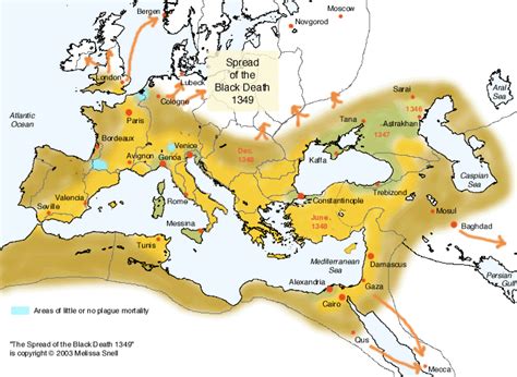 The Arrival And Spread Of The Black Plague In Europe