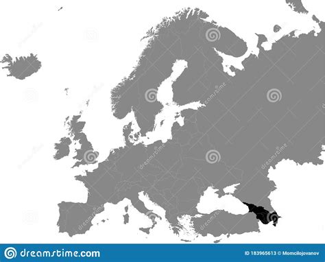 Map Of Caucasus Countries Stock Vector Illustration Of Blank 183965613