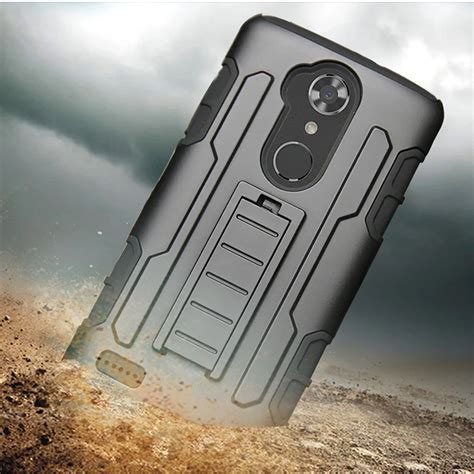 Heavy Duty Hybrid Armor Case For Zte Max Xl Shockproof Impact