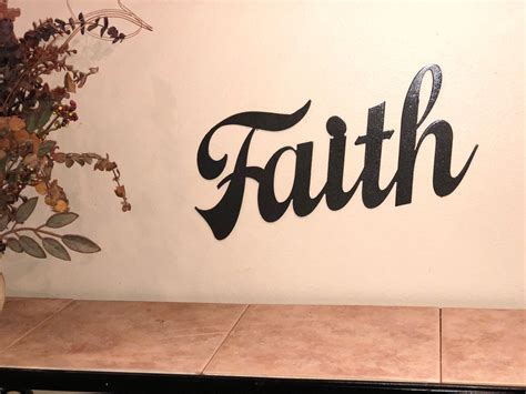 Faith Sign Metal Wall Decor Mind Bending Metal Art