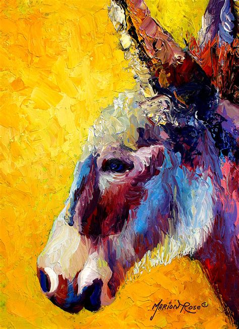 Burro Study Ii Painting By Marion Rose