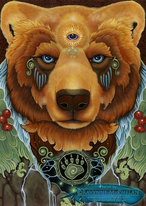 Earthspirit Spirit Animal Art Bear Spirit Animal Visionary Art