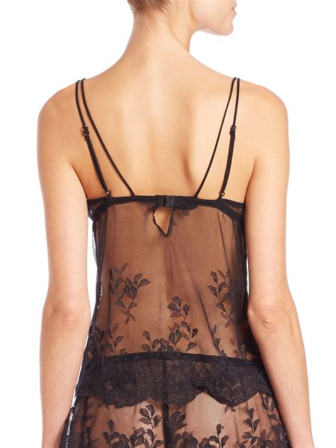 Cosabella Montmartre Sheer Lace Camisole In Black Lyst