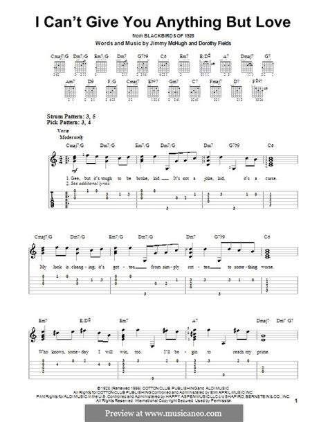 I Cant Give You Anything But Love By J Mchugh Sheet Music On Musicaneo