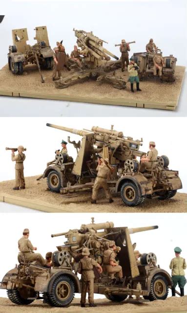 132 Fov German Wwii 88mm Anti Aircraft Gun With 8 Soldiers Rommels