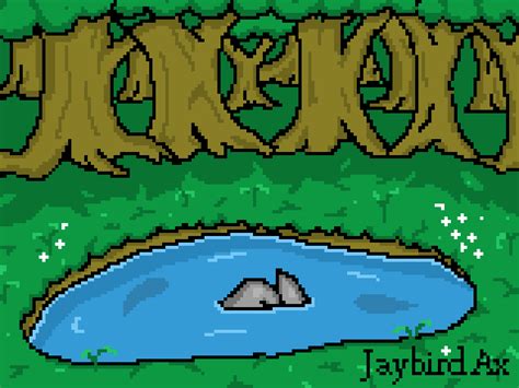 My First Pixel Art With My New Drawing Tablet Forest Pond Rpixelart
