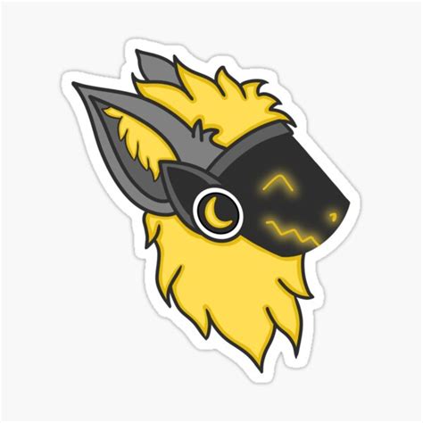 Yellow Protogen Furry Art Sticker For Sale By Planetpaws Redbubble