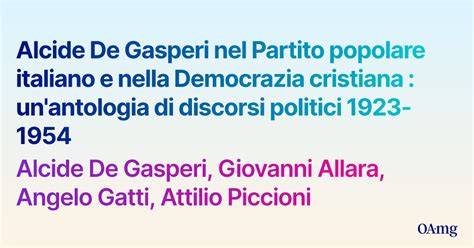 Pdf Alcide De Gasperi Nel Partito Popolare Italiano E Nella