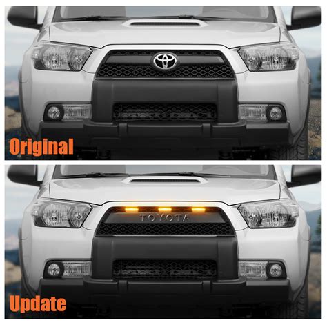 2010 2013 Toyota 4runner Front Grill And Led Raptor Lights Combo