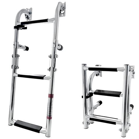 Buy ISURE MARINE Folding Boat Boarding Ladder Stainless Steel 2+1 Steps