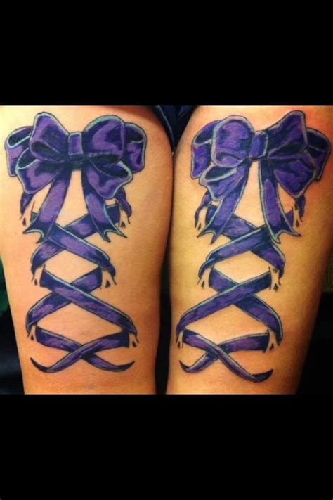 Ribbon Tattoos On Back Of Thighs