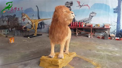 Animal Park Equipment Life Size Animatronic Lion Model Youtube