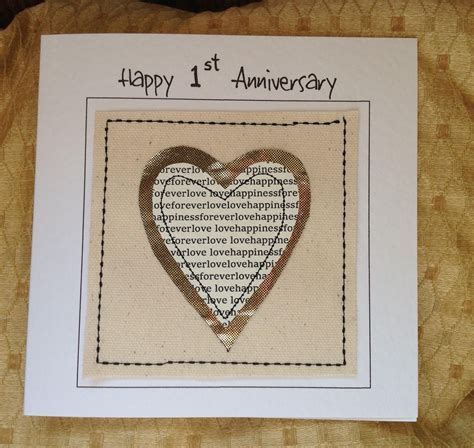 1st Wedding Anniversary Card Paper First Anniversary Card Anniversary