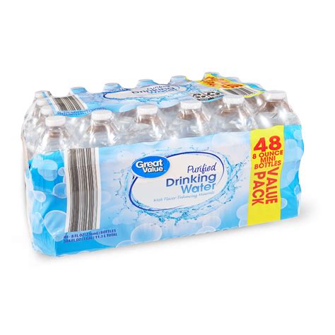 Great Value Purified Drinking Water Value Pack 8 Fl Oz 48 Count