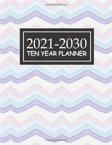 2021 2030 Ten Year Planner 10 Year Monthly Planner 120 Monthly