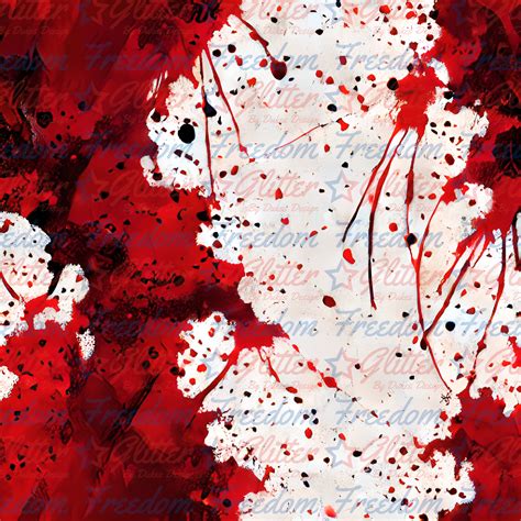 Blood Splatter 9 Printed Vinyl Freedom Glitter