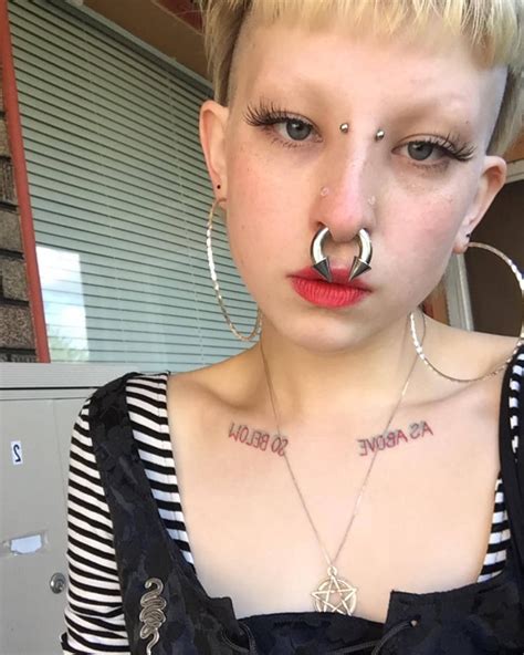 Women With Huge Septums Unique Body Piercings Facial Piercings Body