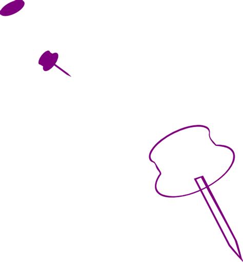 Purple Pin Clip Art At Vector Clip Art Online Royalty Free