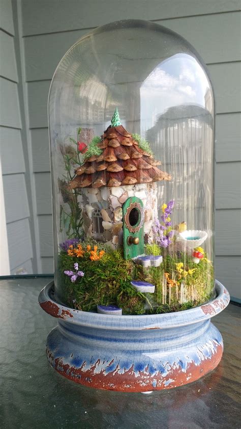 Fairy Garden Under Glass Fairy Garden Fairy House Fairy Terrarium