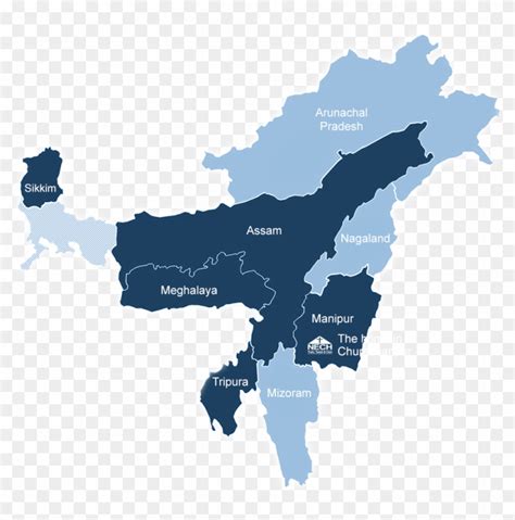 North East India North East India Map Png Clipart 2116057 Pikpng
