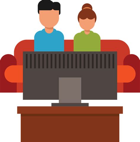 Man And Woman Watching Tv Clipart Free Download Transparent Png