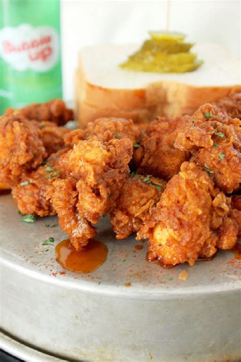 These chicken nuggets are perfectly crispy, tender and juicy on the inside. Nashville Hot Chicken Nuggets | FaveSouthernRecipes.com