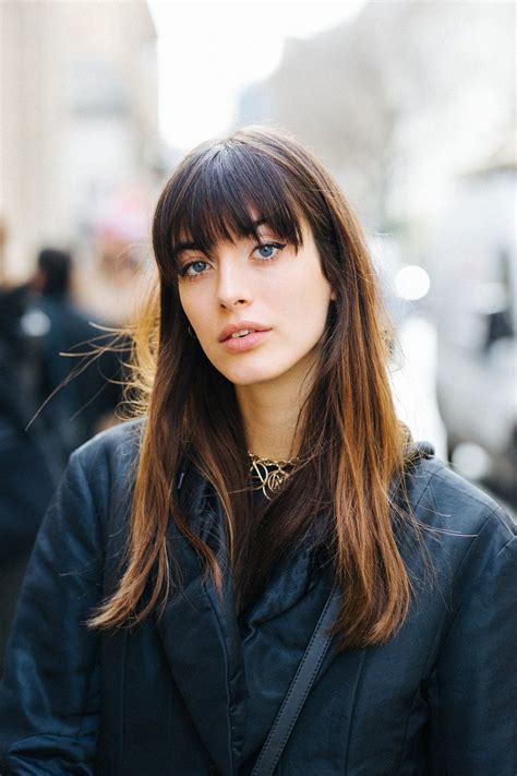 French Girl Style Louise Follain Hairstyles With Bangs Long Hair