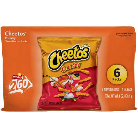 Cheetos Crunchy 6 Snack Flavored Cheese Count 1 oz Bags