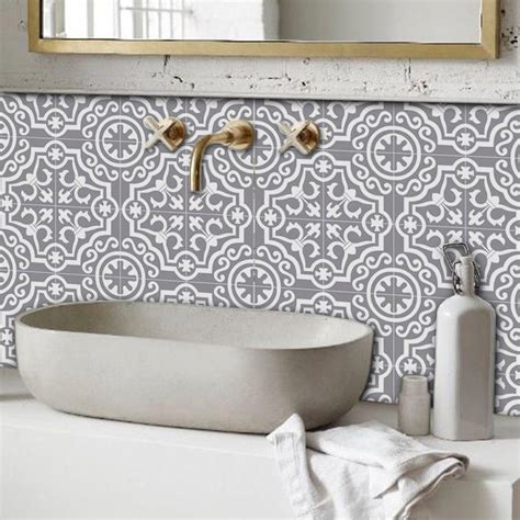 Removable Vinyl Wallpaper In Lys Grey Quadrostyle Bathroomtiles