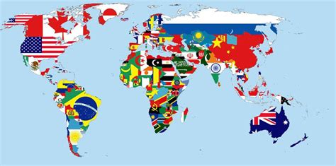 World Map Flags Of Countries World Map With Countries World Map