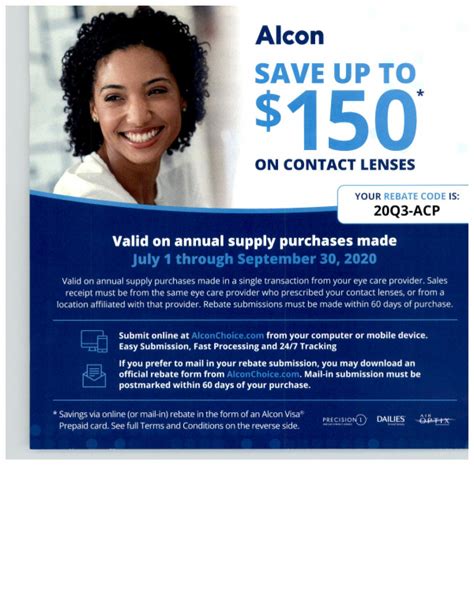 Alcon Contact Lens Rebate Form