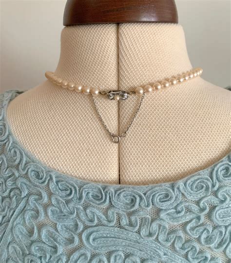 Single Strand Faux Pearl Necklace Inch Princess Length Etsy
