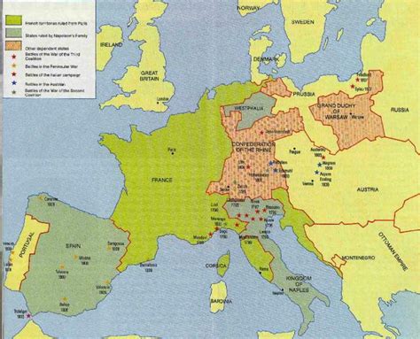 Napoleonic War 1792 1815 Historical Maps Napoleonic Wars Germany Map