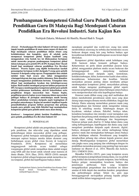 Cabaran integrasi antara kaum di malaysia: (PDF) Pembangunan Kompetensi Global Guru Pelatih Institut ...